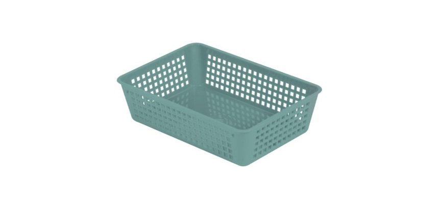 Rangette - taille petite - L : 20 cm - l : 13.5 cm - H : 5 cm - vert eucaly