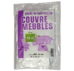 Bâche de protection couvre-meubles - 3x4 m