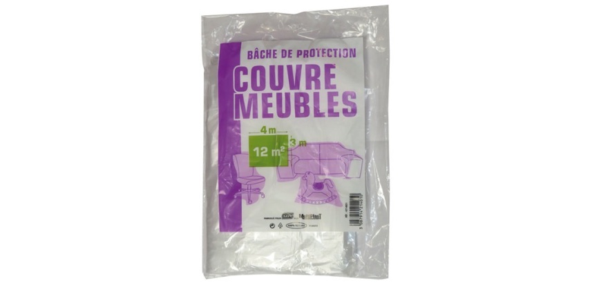 Bâche de protection couvre-meubles - 3x4 m