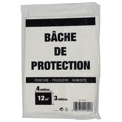 Bâche de protection 3x4 m