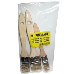 Pinceau plat - lot de 3