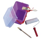 Lot à peindre - bac 7 L + pinceaux + rouleau