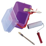 Lot à peindre - bac 7 L + pinceaux + rouleau