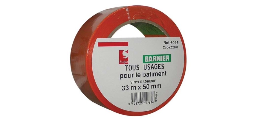 Ruban adhésif vinyle multiusages - orange - 33 m x 50 mm