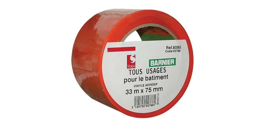 Ruban adhésif vinyle multiusages - orange - 33 m x 75 mm