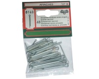 Goupilles fendues - D1  mm à D3  mm - acier zingué - lot de 48