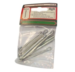 Goupilles fendues - D3.2  mm  à D5  mm - acier zingué - lot de 12