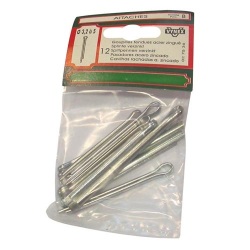 Goupilles fendues - D3.2  mm  à D5  mm - acier zingué - lot de 12