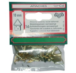 Attache tableau triangle laiton 10mm sc