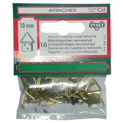 Attache tableau triangle laiton 10mm sc