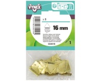 Attache tableau triangle laiton 16mm sc x8