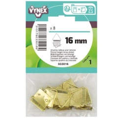 Attache tableau triangle laiton 16mm sc x8