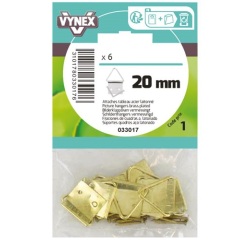 Attache tableau triangle laiton 20mm sc x6