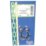 Mousqueton à pompe 55mm blister de 2