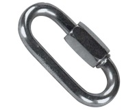 Maillon rapide - à vis - D7  mm - acier zingué - lot de 2