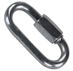 Maillon rapide - à vis - D8  mm - acier zingué - lot de 2