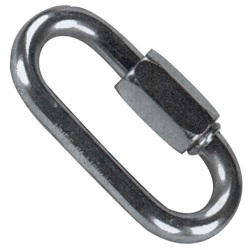 Maillon rapide - à vis - D8  mm - acier zingué - lot de 2