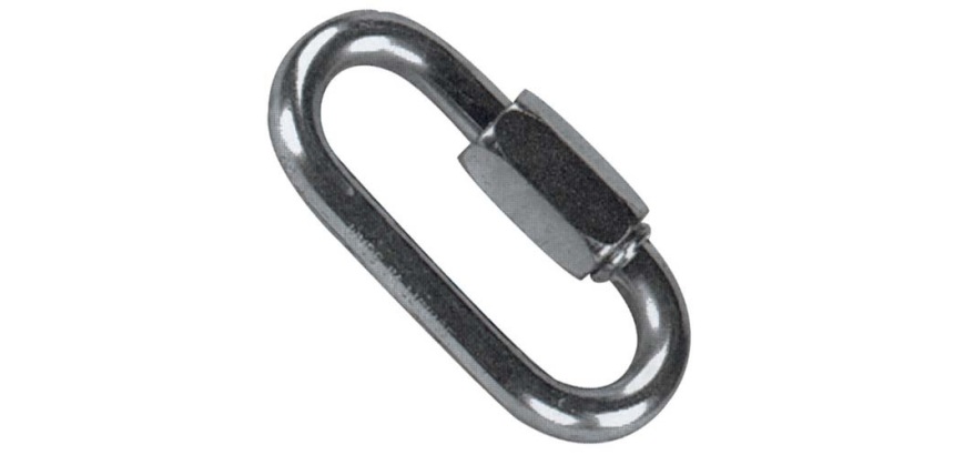 Maillon rapide - à vis - D8  mm - acier zingué - lot de 2