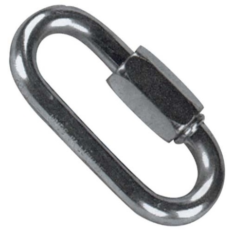 Maillon rapide - à vis - D8  mm - acier zingué - lot de 2