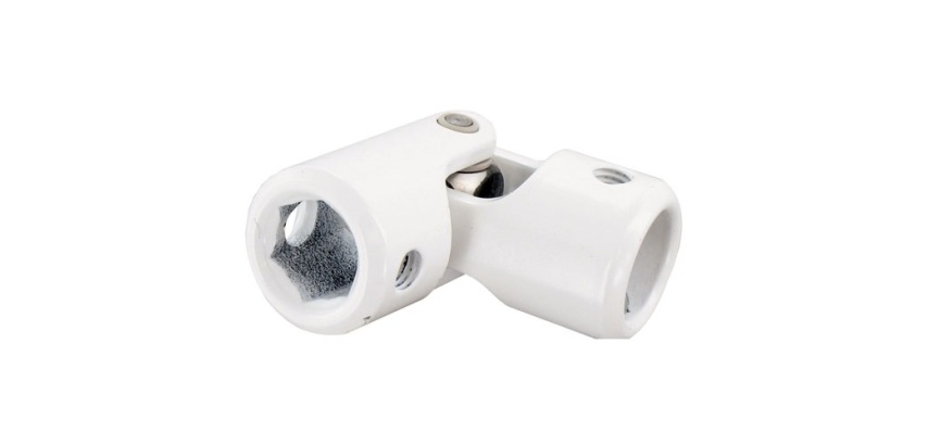 Cardan 6 pans de 10 et diamètre 12 blanc sc