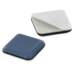 Patin glisseur  P.T.F.E - L : 40 mm -  l : 40 mm - adhésif - gris - lot de