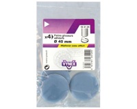 Patin glisseur  P.T.F.E - D40 mm - adhésif - gris - lot de 4