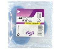 Patin glisseur  P.T.F.E - D50 mm - adhésif - gris - lot de 4