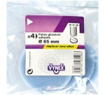 Patin glisseur  P.T.F.E - D65 mm - adhésif - gris - lot de 4