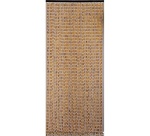 Rideau de porte perles olives en bois - 90x200 cm