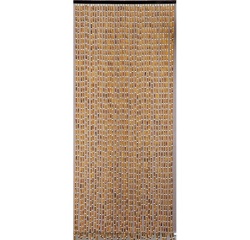 Rideau de porte perles olives en bois - 90x200 cm