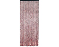 Rideau de porte en bambou et perles de bois - 200x90 cm