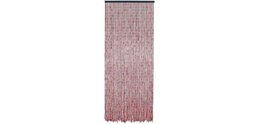 Rideau de porte en bambou et perles de bois - 200x90 cm