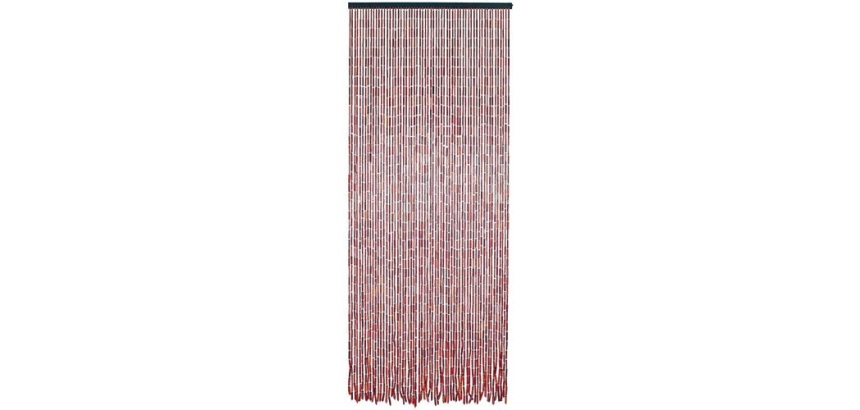 Rideau de porte en bambou et perles de bois - 200x90 cm