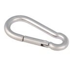 Mousqueton inox - acier inoxydable - 4 x 8 cm - gris