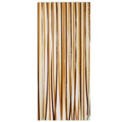 Rideau de porte en polyéthylène - Antilles - 90x200 cm - brun et beige