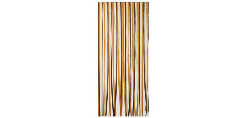 Rideau de porte en polyéthylène - Antilles - 90x200 cm - brun et beige