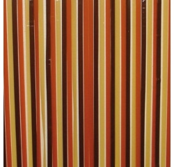 Rideau de porte Antilles en polyéthylène - 90x200 cm - brun et beige