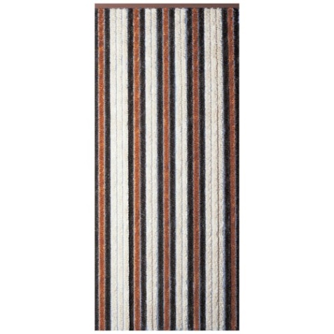 Rideau de porte Florence chenilles 90x220 cm - beige, bronze, brun