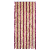 Rideau de porte Florence chenilles 90x220 cm - vanille, griotte