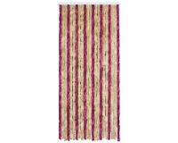 Rideau de porte Florence chenilles 90x220 cm - vanille, griotte