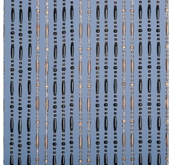 Rideau de porte à lanières Olivia 90 x 220 cm, ambre et miel translucide