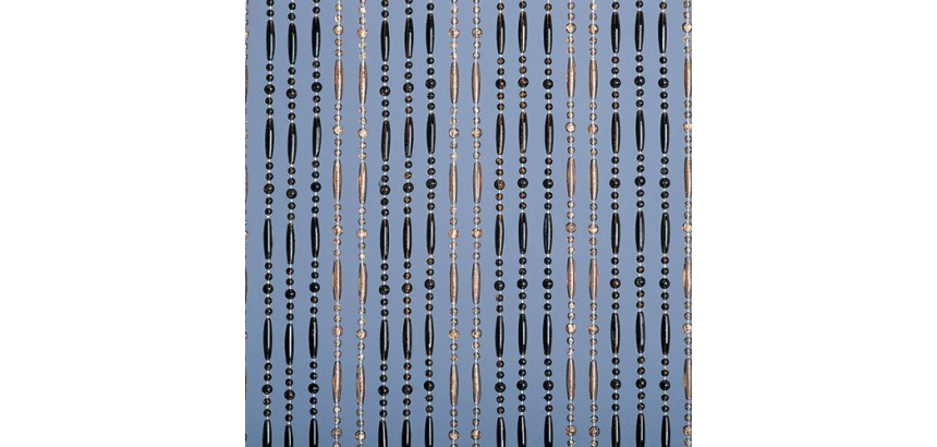 Rideau de porte à lanières Olivia 90 x 220 cm, ambre et miel translucide