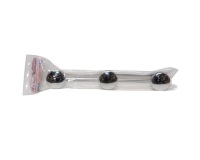 Patère - 3 têtes - 425 x 70 mm- chromé
