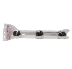 Patère - 3 têtes - 425 x 70 mm- chromé