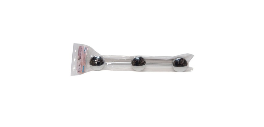 Patère - 3 têtes - 425 x 70 mm- chromé