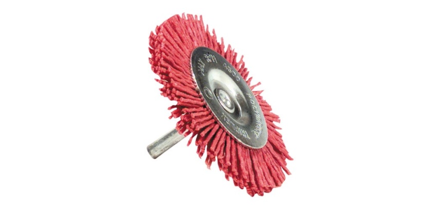 Brosse circulaire - Essential - fil nylon rouge - spécial bois - GR80 - D : 75 mm
