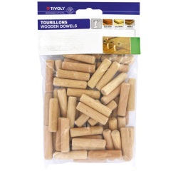 Tourillons bois - Essential - L : 30 mm - D6 mm - lot de 50