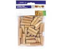 Tourillons bois - Essential - L : 40 mm - D8 mm - lot de 40