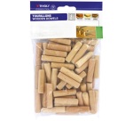 Tourillons bois - Essential - L : 40 mm - D10 mm - lot de 30