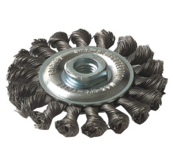 Brosse circulaire - Essential - fil acier torsadé - métal - alésage M14 - D : 95 mm